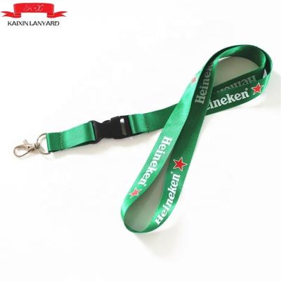 China Show nylon lanyard with custom logo, silkscreen printing nylon neck lanyard for sale