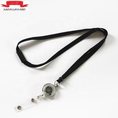 China Custom show polyester PK/hollow lanyard with badge/yo-yo reel, tubular polyester neck lanyard with custom logo for sale