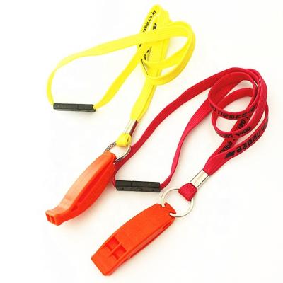 China Promotional Plastic Cheap Custom Show Whistle Lanyard / Field Distress for sale