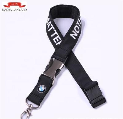 China Advertising corporate business promotion neck lanyard, silkscreen printing double polyester lanyard for sale