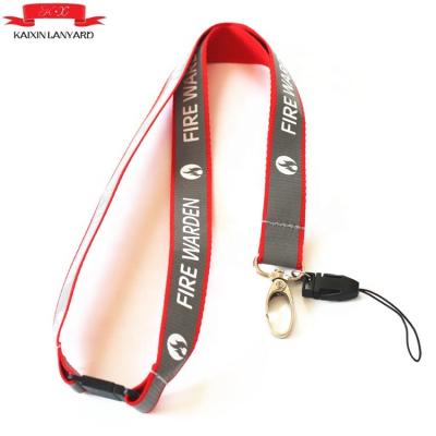 China Custom brand /logo show polyester neck lanyard silkscreen reflective for sale