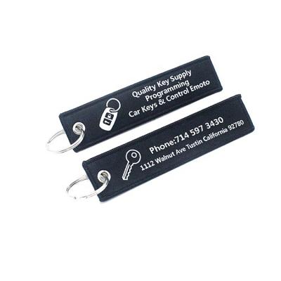 China High Quality Custom Show Embroidery Double Side Cloth Key Chain / Keytag / Keychain for sale