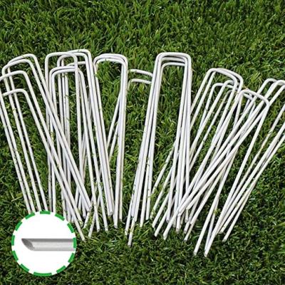 China Flatbed 6 Inch 9 Inch 12 Inch Landscape Galvanized U Type Turf Staples Staples For Grass Turf Staples for sale