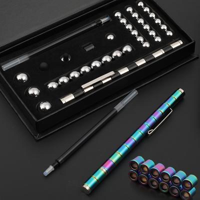 China office & School Pen Magic Touch Writing Black Metal Ballpoint Pen Finger Capacity Pen Magnet Fidget Pen For Office Workers for sale