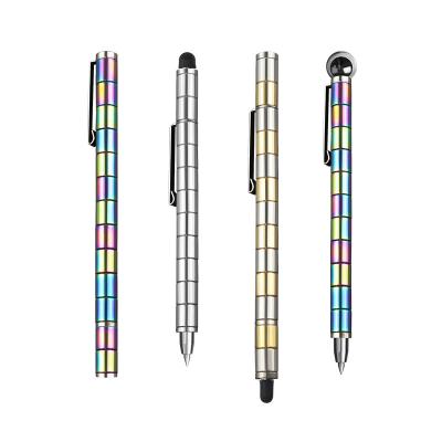 China office & Cool Black Gel Pen Magnetic Pen Variety Game 0.5mm Suction Pen Set 0.5mm Magnetic Sticky Person Pen Gift Box for sale