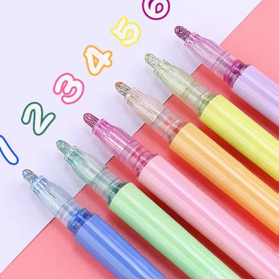 China Writing Color Marker Doodle Drawing Greeting Card Two Line Set Pen Set for sale