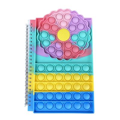 China 2022 A5 Luminous Hot Selling Bubble Notebook Popit Bubble Toy Bubble Notebook Silicone Notepad for sale