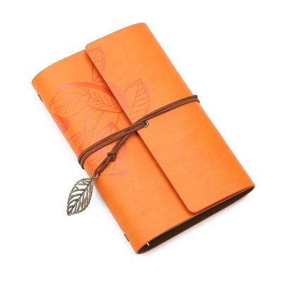 China Record Creative Vintage Leather Loose Leaf Notebook With Gift Notebook Diary for sale