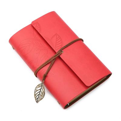 China Record Creative Vintage Leather Loose Leaf Notebook With Gift Notebook Diary for sale