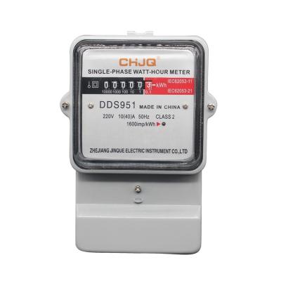 China Domestic Widely Used Small Consumer Digital KWH Prepay 1phase Electric Meter DDS951 for sale