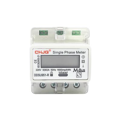 China Smart Rail CHJQ DDSU951-R Single Phase Electricity M-bus Remote Meter DDSU951-R Din Rail Energy Meter for sale