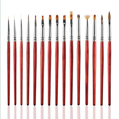 China Art Painting Pen Wholesale Nail Cleaning Brushes Nails Bulk Set For Art Logo Nail Brush Kolinsky 100% for sale