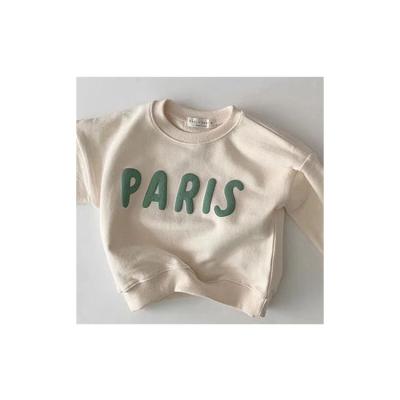 China Children's breathable sweatshirt 2022 spring new boys and girls long sleeve solid color round neck top baby children's clothing for sale