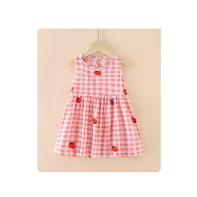 China Breathable Cheap Baby Dress Kid Summer Summer Sleeveless Clothing Set for sale