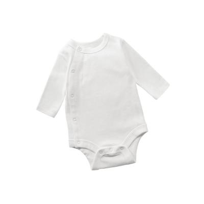 China cheap 100% cotton factory baby clothes summer 100% cotton long sleeve jumpsuit set for sale