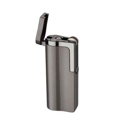 China Stylish Double Small Gas Lighter Refill Fire Switching Gas Lighter Cigarette Lighter for sale