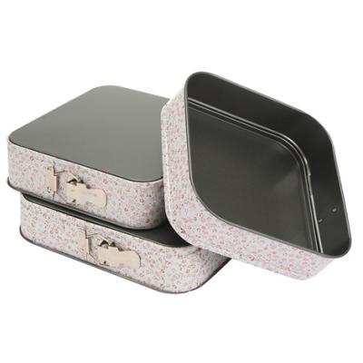 China New Arrival 3pcs Baking Molds of Removable Cake Pan Printed Carbon Steel Square Springform Cake Bottom for sale