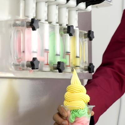 China Saudi Arabia Office 5 Flavors Vending Machine Ice Cream Snack Machine/Soft Yogurt Ice Cream Machine/Rental Ice Cream Machine Free Shipping for sale