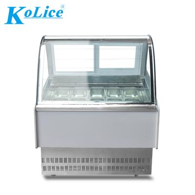 China New Design 10 Double-temperature Commercial Ice Cream Trays Gelato Display Freezer Hard Italy Ice Cream Counter for sale