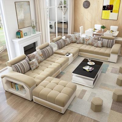 China Removable Custom Sectional Cover Synthetic Leather Sofa Set Furniture Living Room Sofas for sale