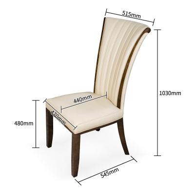 China Modern Wooden Italian Leather Wood Design Chairs Comfortable Hotel White Dining Chairs for sale