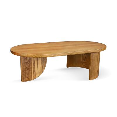 China Wholesale Classic Nordic Modern Luxury Solid Wood Coffee Table Set Living Room Furniture Tea Table Wood Oval Coffee Tables for sale