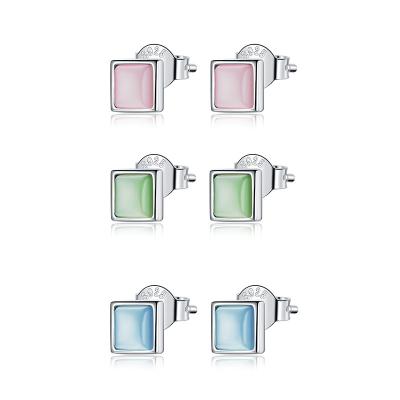 China FASHIONABLE Tasty Zircon Gemstone Stuffit Stud New Design Thick Circle Sterling Silver Earrings for sale