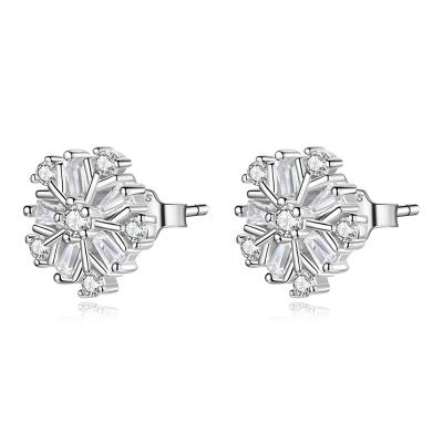 China Tiny Post 925 Sterling Sliver Earrings Fine S925 Stud Zircon Bridal Solid FASHIONABLE Argento Classy for sale