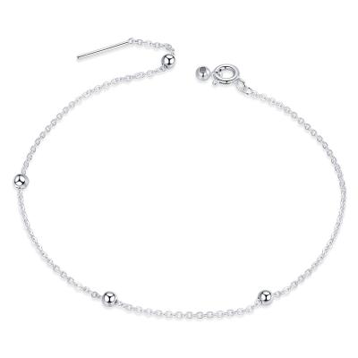 China Sterling Silver Jewelry Adjustable 925 Women's Silver Bead Bracelet Simple Casual/Sporty Charm Bracelet for sale