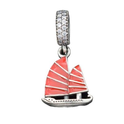 China Environmentally Friendly Exquisite Professional Design 925 Sterling Silver Sailboat Fashion Charms for sale