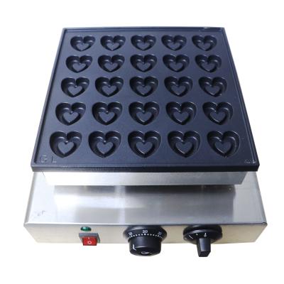 China Small Crispy Mini Pancake Maker Machine Heart Shaped Hotels Pancake Iron Griddle 25 Holes Baby Cake Maker for sale