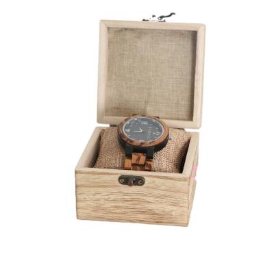 China Nature wood custom color wooden watch boxes for holz uhr and relojes Para hombres watch strap packaging for sale