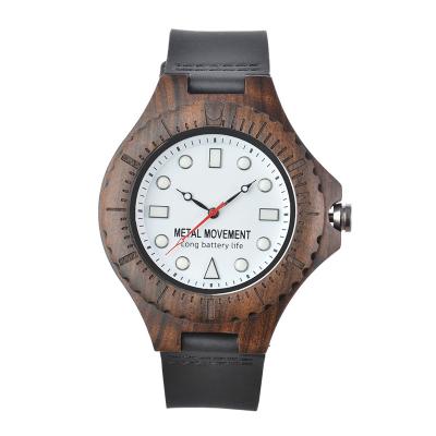 China Day/Date Cutoms private label relojes para hombres watches saati kol uhrmens holz saati leather wood watch herren the uhr watch man for sale