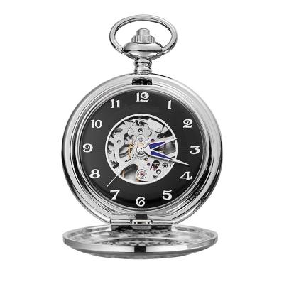 China Logo chain reloj black mechanical steampunk automatico pocket watch customized FOB date customized FOB pocket watch erkek kol saati bulk pendant wat for sale