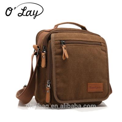 China 2020 Wholesale Fashion Factory Cotton Canvas Shoulder Bag Men Satchel for sale