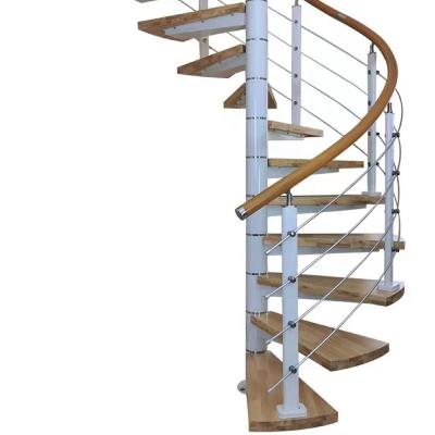 China modern modern iron spiral staircases and curved shape steel bar spiral staircase design for sale