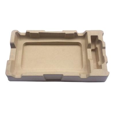 China Hot Selling Eco-friendly Compostable Molded Tray Packaging Product Bamboo Pulp Tray Egg Paper Pulp Cartons Package Insert for sale