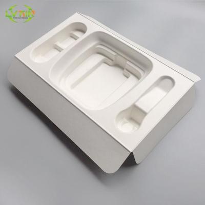 China White Wet Molded Professinal Maker Custom Pulp Corrugated Cardboard Packaging Molded Packaging Trays Inner Press Tray for sale