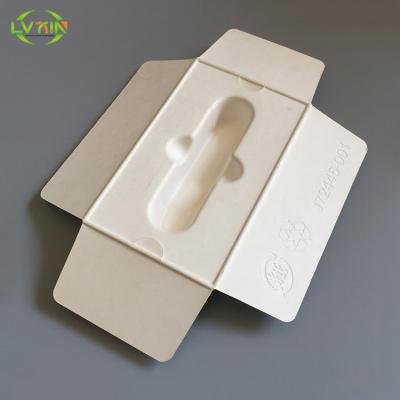 China Biodegradable Fiber Molded Sugarcane Cosmetic Inner Package Tray Custom Made Pulp Packaging Insert Pulp Packaging for sale