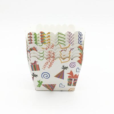 China Disposable Cake Cupcake Happy Birthday Muffin Square Paper Cups for sale