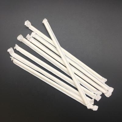 China Stocked 10000 Pcs Biodegradable Eco Friendly Paper Straws Different Straws White Paper Wrapped Straws for sale