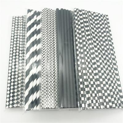 China Disposable Colorful Custom Biodegradable Drinking Straight Paper Straws for sale