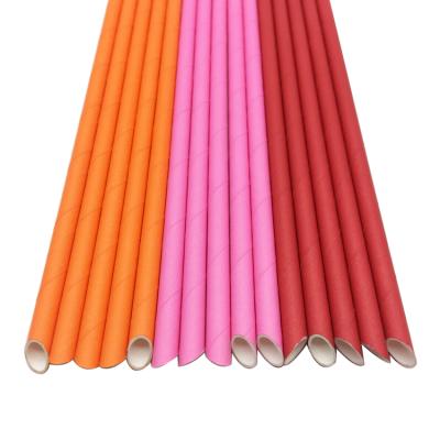 China Bubble Tea Disposable Boba Paper Straw With Pointed Terminal Drinking Straw for sale