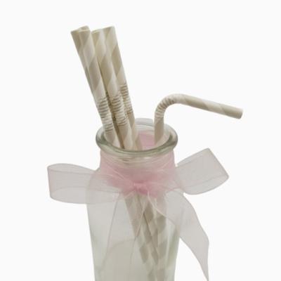 China Disposable Flexible Paper Drinking Straws Biodegradable Curvy Bendable Paper Straws for sale