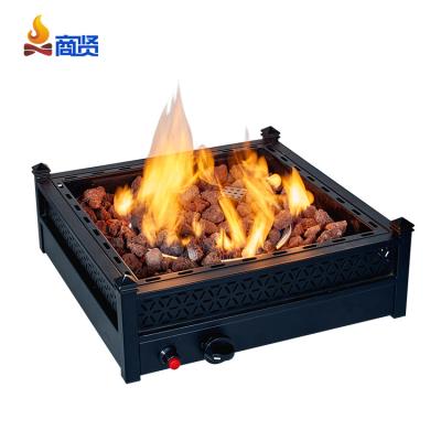 China Modern Outdoor Stocked 28 Inch Garden Furniture Gas Fire Pit Table for sale