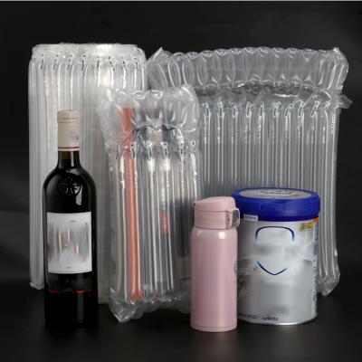 China Inflatable Package Shock Resistance Wine Bottle Protector Air Cushioning Column Bag Packing for sale