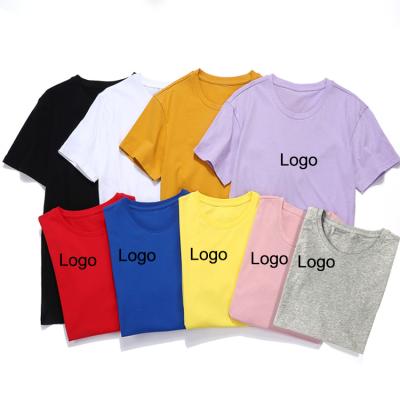 China wholesale high quality custom printing 100% combed cotton men's t-shirt blank anti-wrinkle t-shirt bulk plain shirts for men for sale