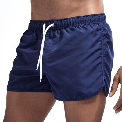 China Wholesale Anti-wrinkle Running Men Shorts Summer 100% Polyester Casual Shorts Beach Elastic Waist Fashion Logo Men Shorts Custom Made for sale