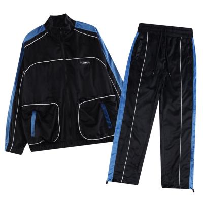 China Zip Up Sweatshirts Wholesale Gym Sports Embroidery Sets Outdoor Spring Casual Hoodies Zip Up Mens Tracksuit Sets for sale