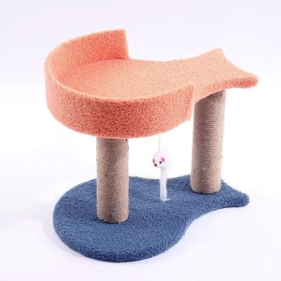 China 2021 Factory direct sales feather toys honey jar katzenbaum wall cats scratcher viable wooden bananaplant tree for sale